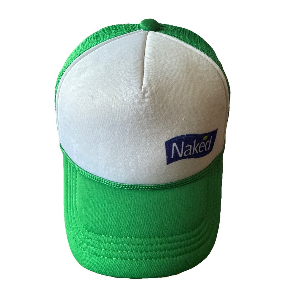 Naked Juice Foam Trucker‎ Cap Green Mesh SnapBack H104